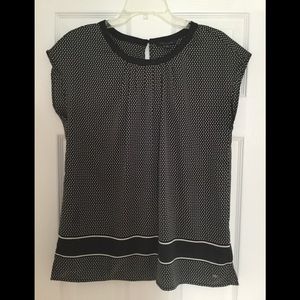 Tommy Hilfiger Black and White Polka Dot Blouse